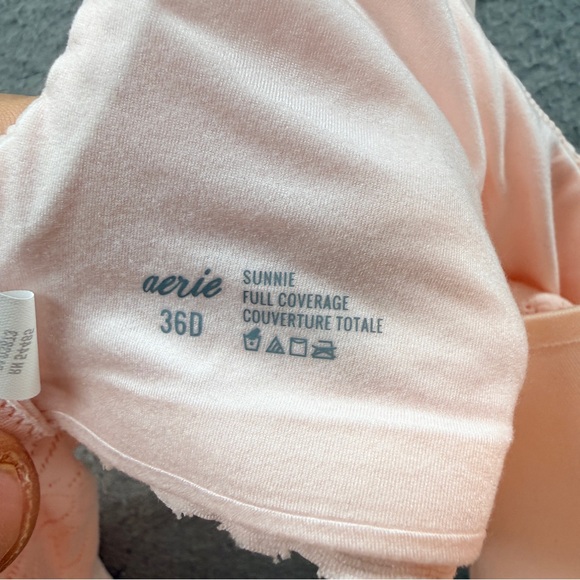 NWT Aerie Real Sunnie Padded Push Up Demi Bra Pale Pink Underwire Size 36D - Picture 6 of 11